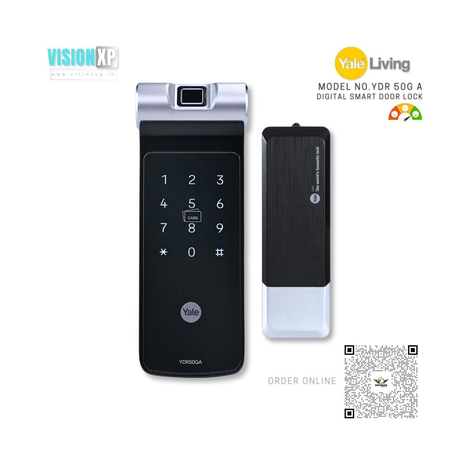 Yale YDR50 GA Finger Print Smart Door Lock Yale YDR50 GA Finger Print Smart Door Lock